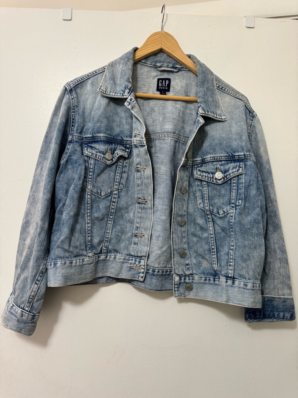 GAP Light Wash Blue Denim Trucker Jacket